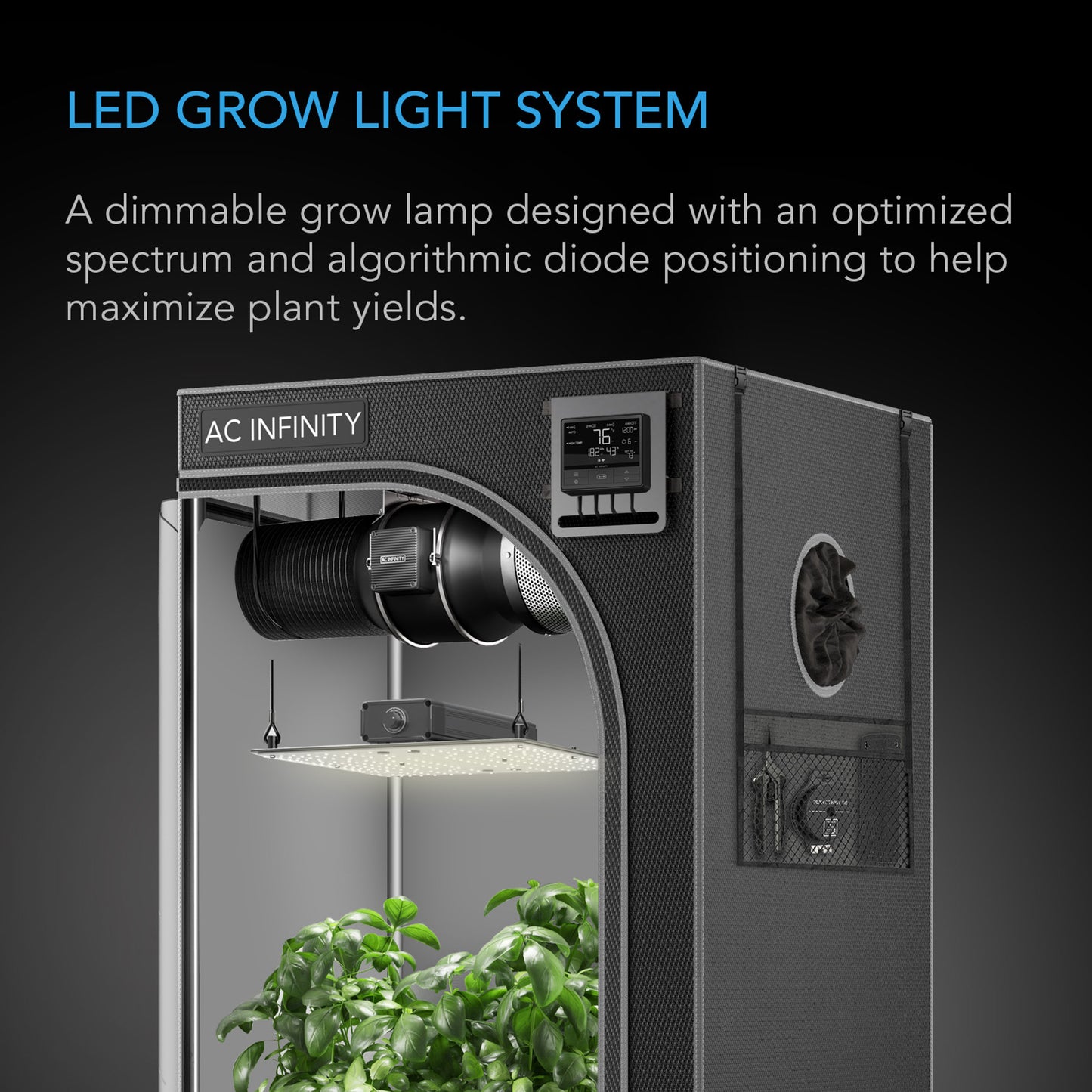 IONBOARD S44, Full Spectrum LED Grow Light 430W, Samsung LM301H, 4x4 Ft. Coverage