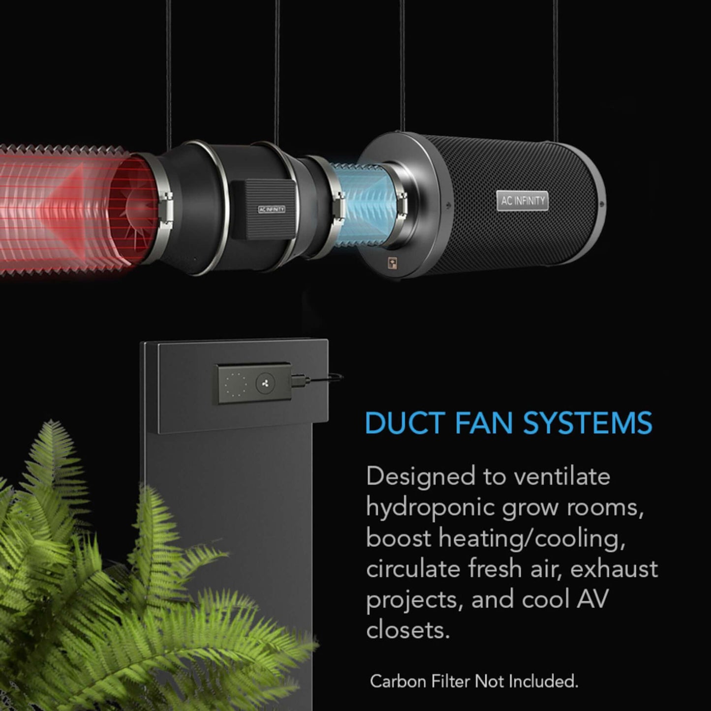 Fans and Combos - CLOUDLINE PRO S10, Quiet Inline Duct Fan System