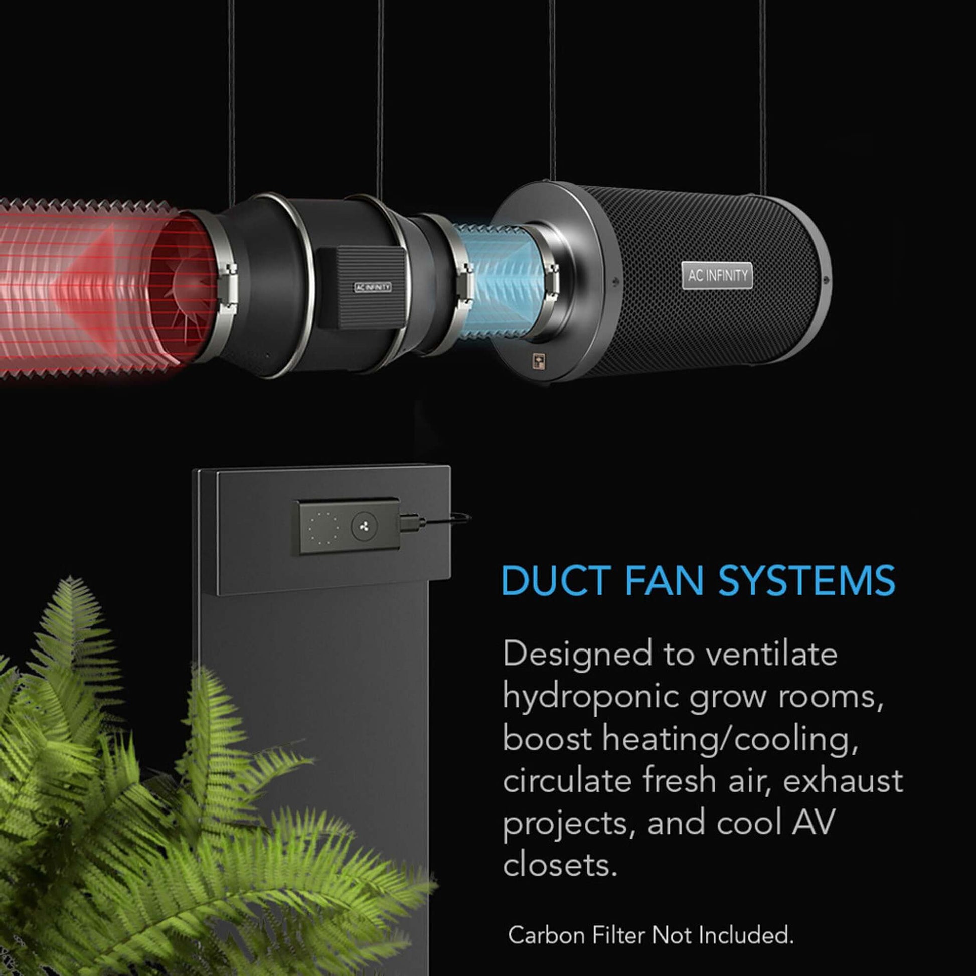 Fans and Combos - CLOUDLINE PRO S12, Quiet Inline Duct Fan System