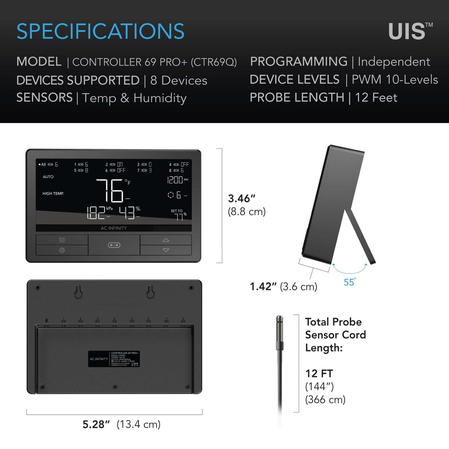 Environmental Controls - CONTROLLER 69 PRO+, Independent Programs for Eight Devices