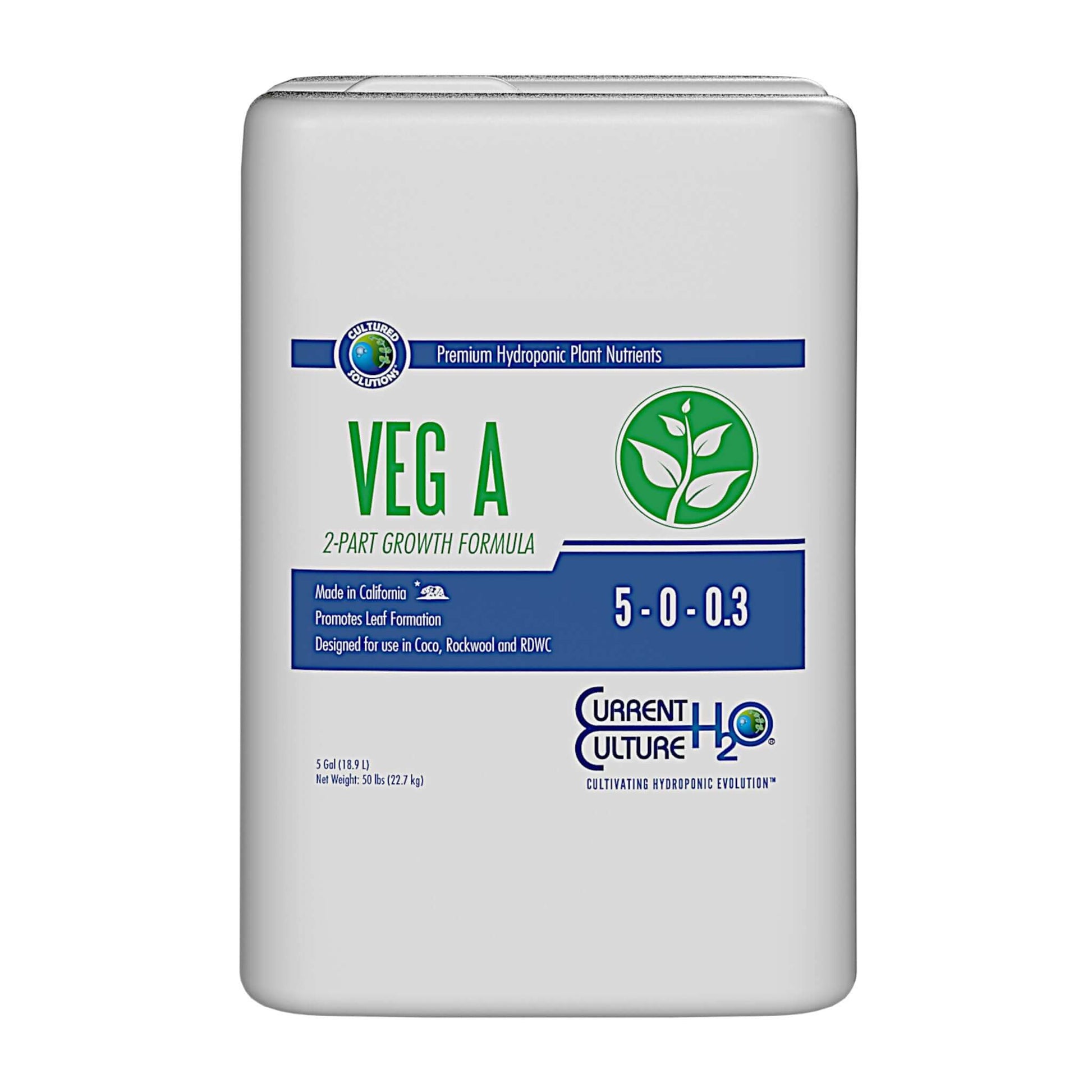 Nutrients - Cultured Solutions® VEG A-Nutrient Solution