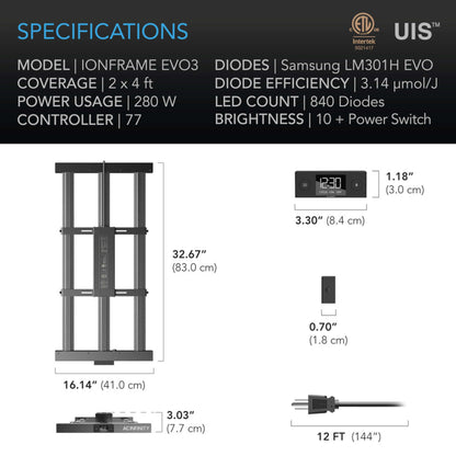 Lighting - IONFRAME EVO3, Samsung LM301H EVO Commercial LED Grow Light