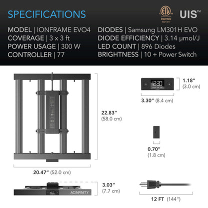 Lighting - IONFRAME EVO4, Samsung LM301H EVO Commercial LED Grow Light