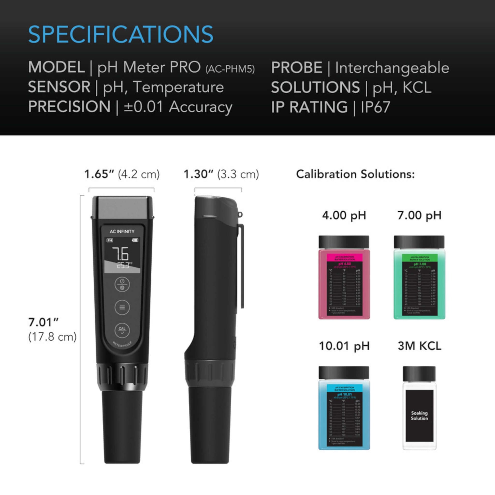 pH Control - pH Meter Pro Kit, Interchangeable Probe