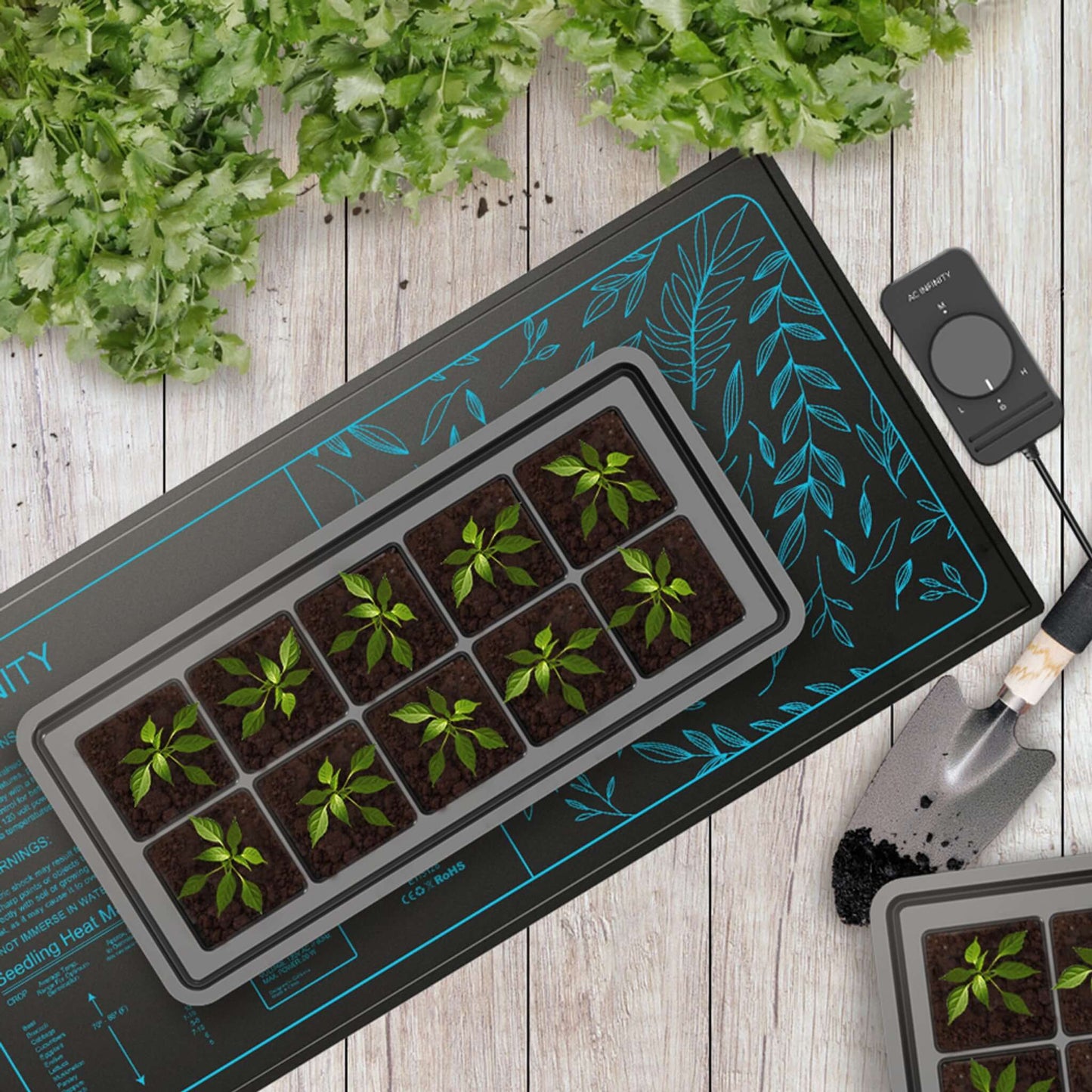 Environmental Controls - SUNCORE A3X2, DUAL Seedling Heat Mats with Controller